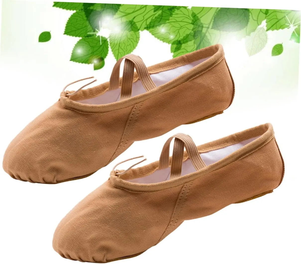 Amosfun Ballet Shoes 2 Pairs Yoga Shoes Aldult Girl Child