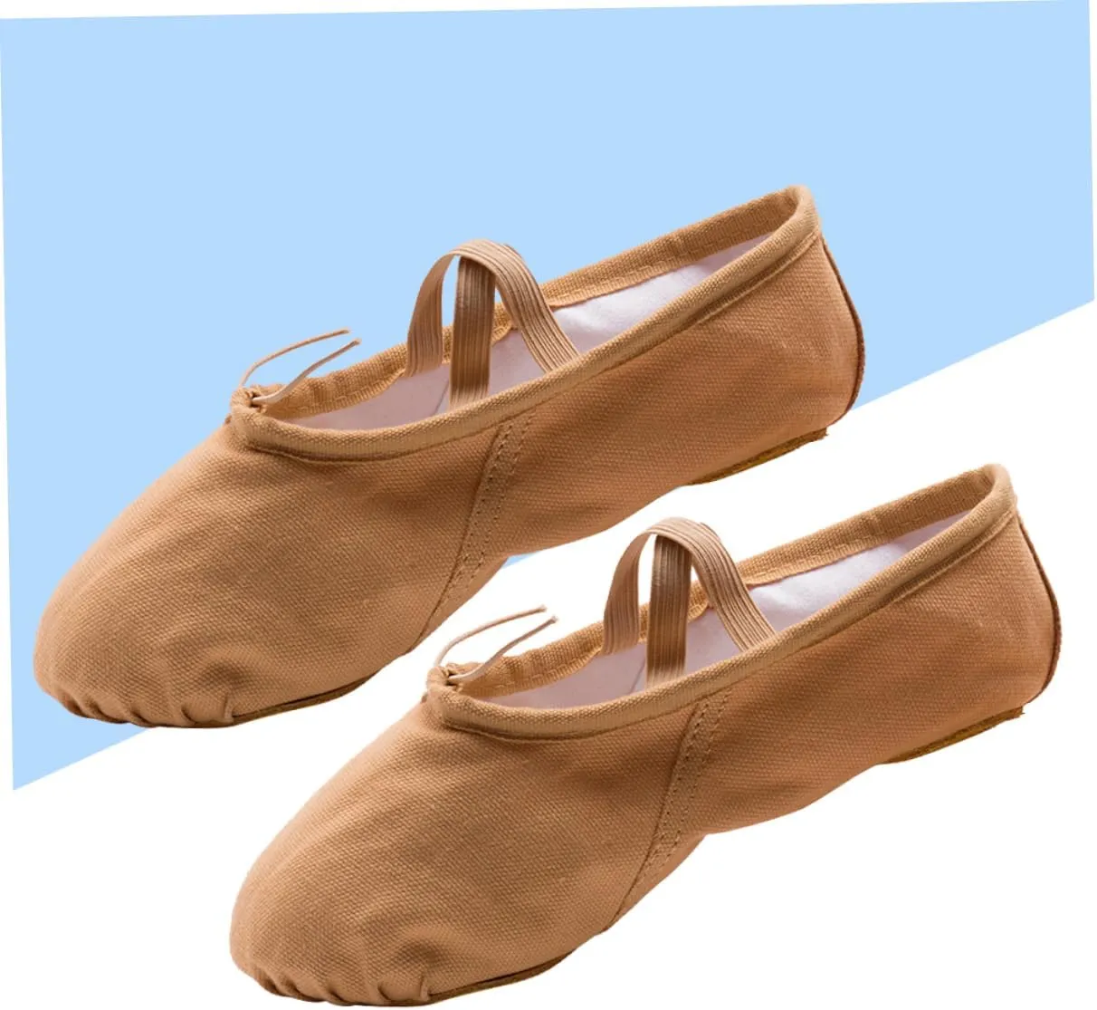 Amosfun Ballet Shoes 2 Pairs Yoga Shoes Aldult Girl Child
