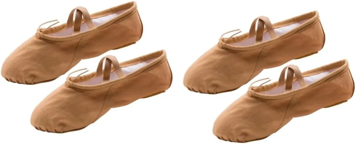 Amosfun Ballet Shoes 2 Pairs Yoga Shoes Aldult Girl Child