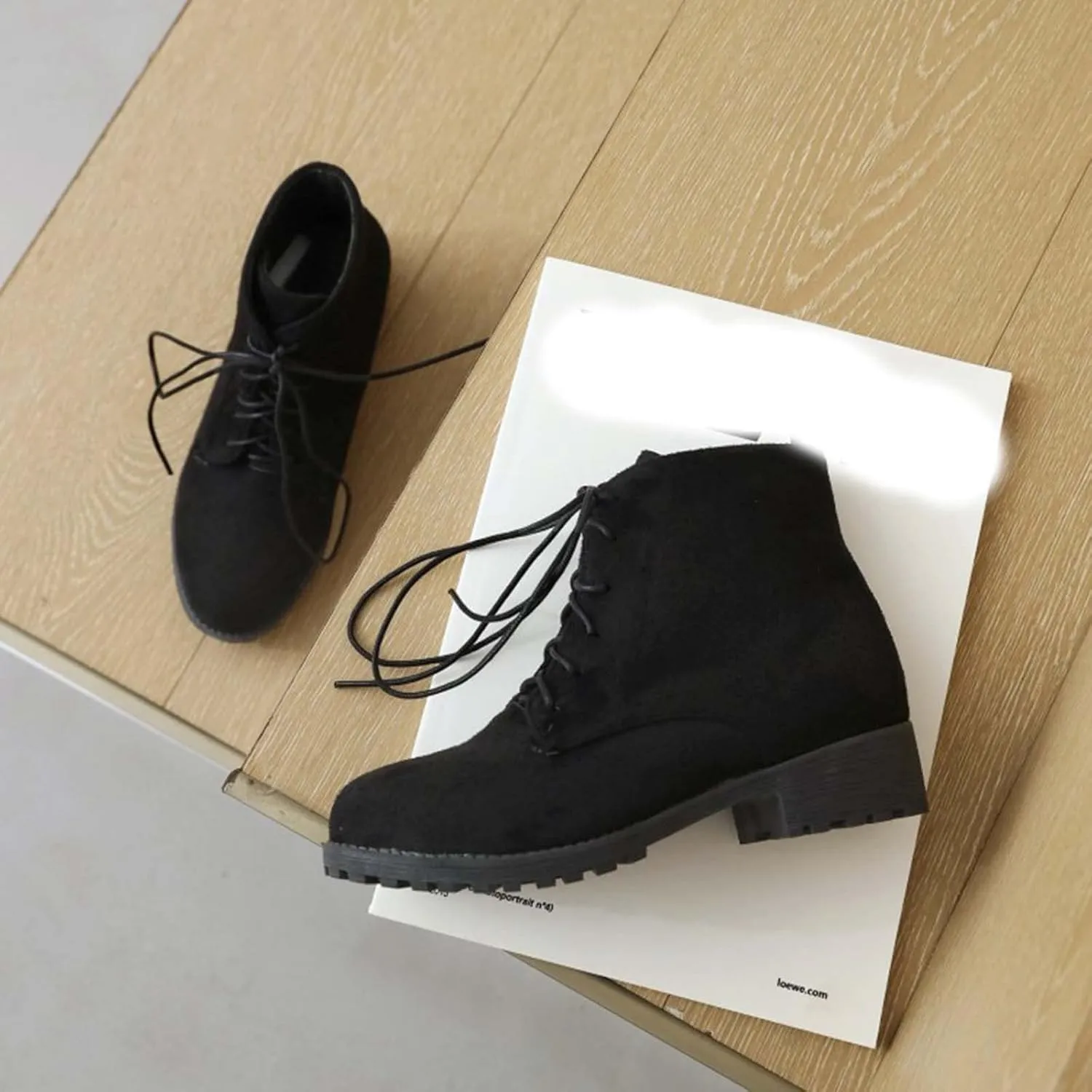 Ankle Boots for Women Brown Leather Booties Work Boots Slip On Barefoot Boot Indoor and Outdoor Soft Sole Fashion Closed Pointed Toe Low Block Heel Zip Up