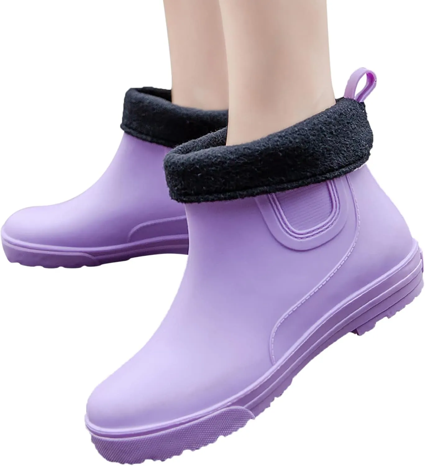 Ankle Boots for Women Waterproof Rain Boots for Women Non Slip With Cotton Inside Rain Boots Outdoor Rubber Shoes