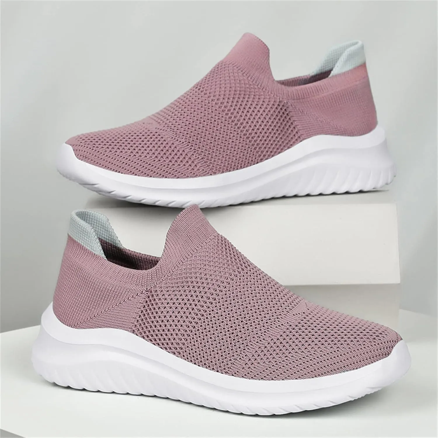 Arch Support Platform Sneakers for Women Lightweight Casual Sneakers for Gym Travel Work Business Casual Shoe