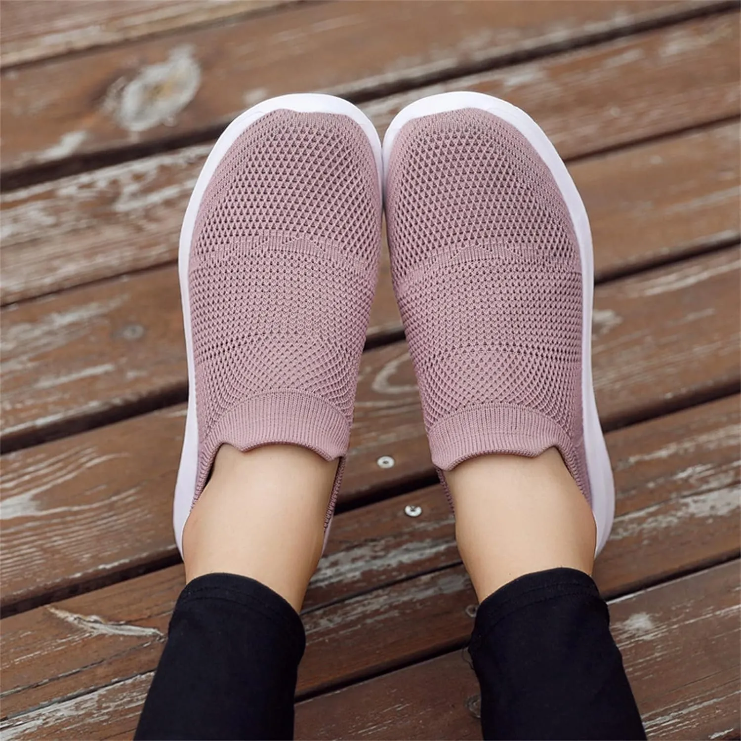 Arch Support Platform Sneakers for Women Lightweight Casual Sneakers for Gym Travel Work Business Casual Shoe