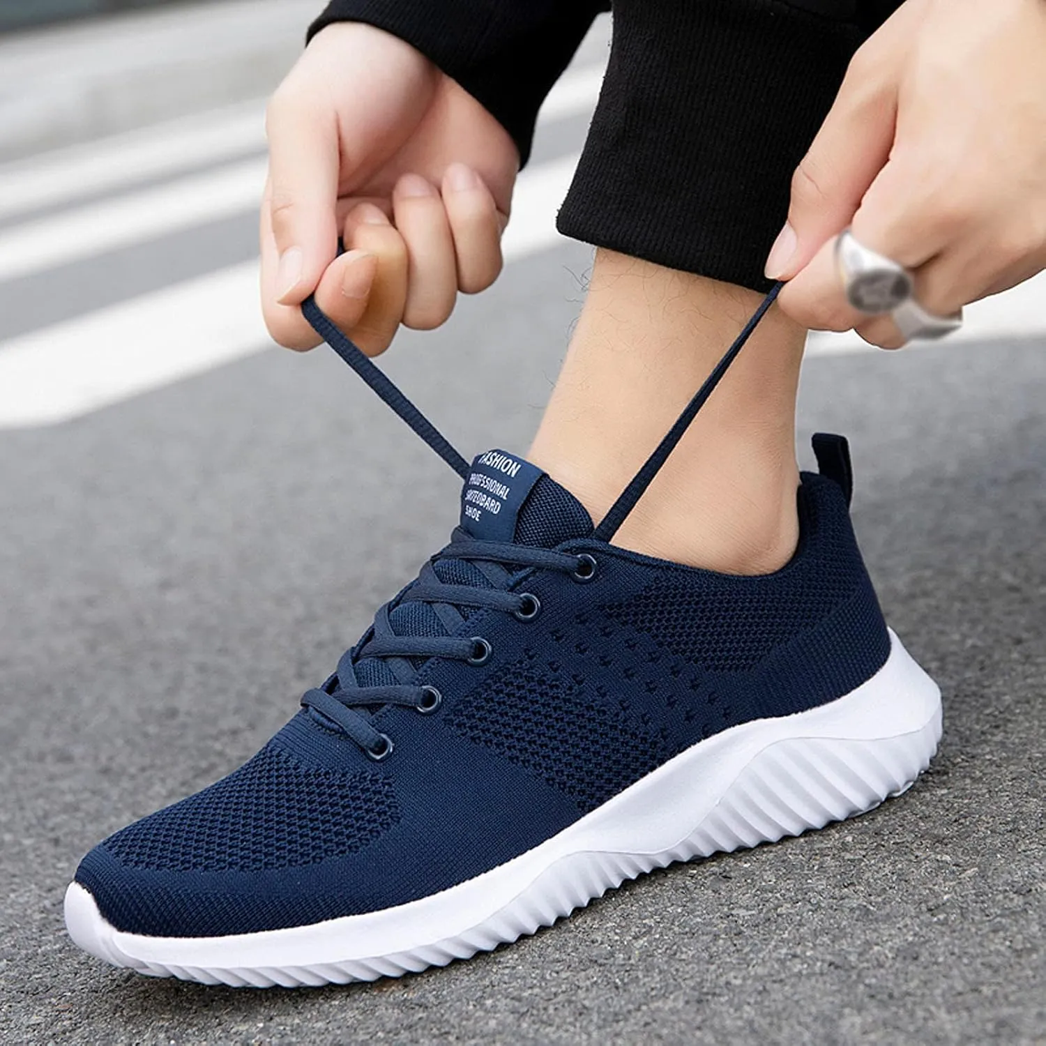 Arch Support Sports Shoes for Men Casual Sneaker Mesh Breathable Walking Shoe Hook and Loop Orthopedic Sneakers