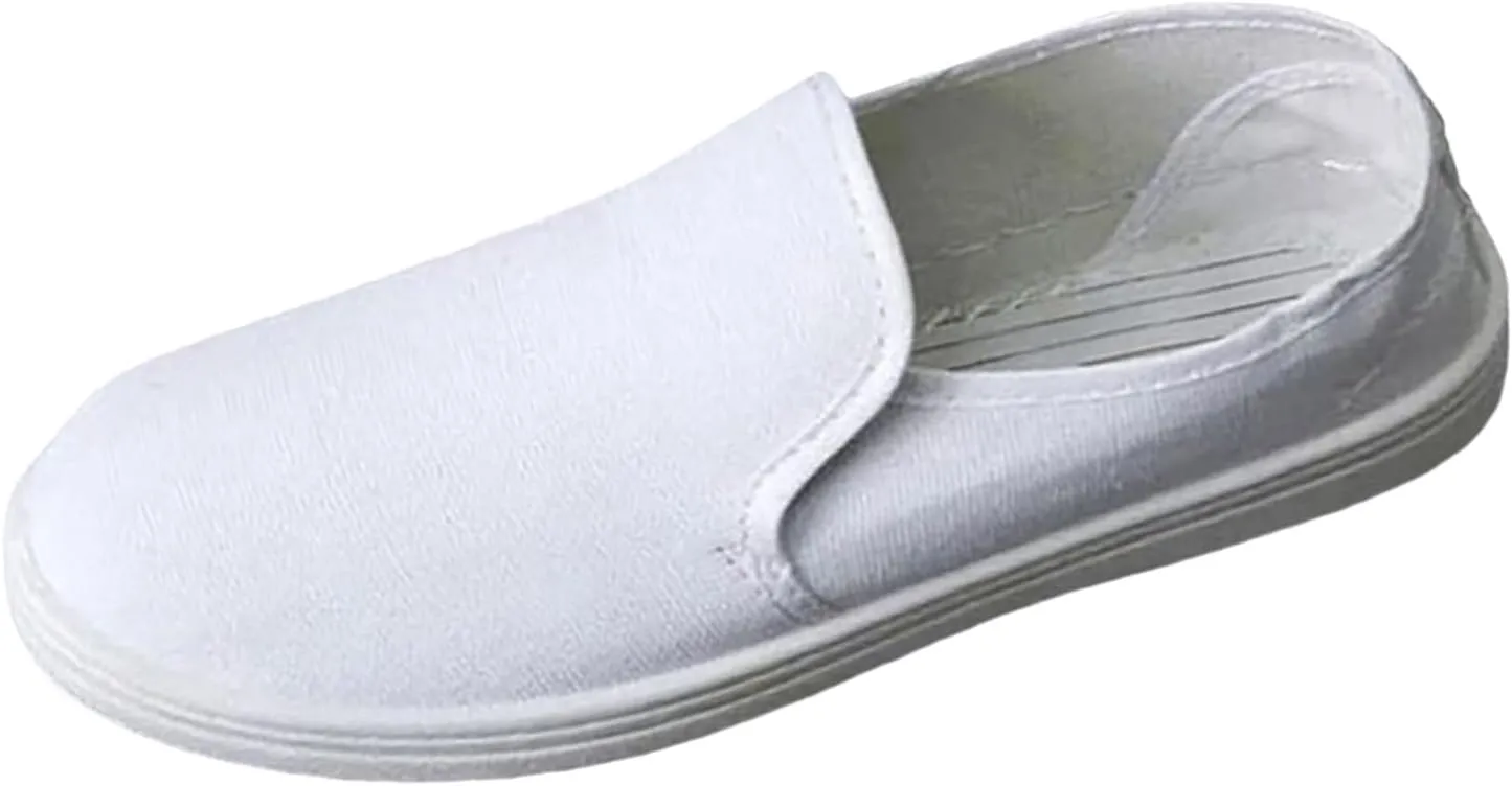 Arch Support Sports Shoes for Men Comfortable Breathable Stretch Canvas Slip on Sneaker Memory Foam Hiking Shoes