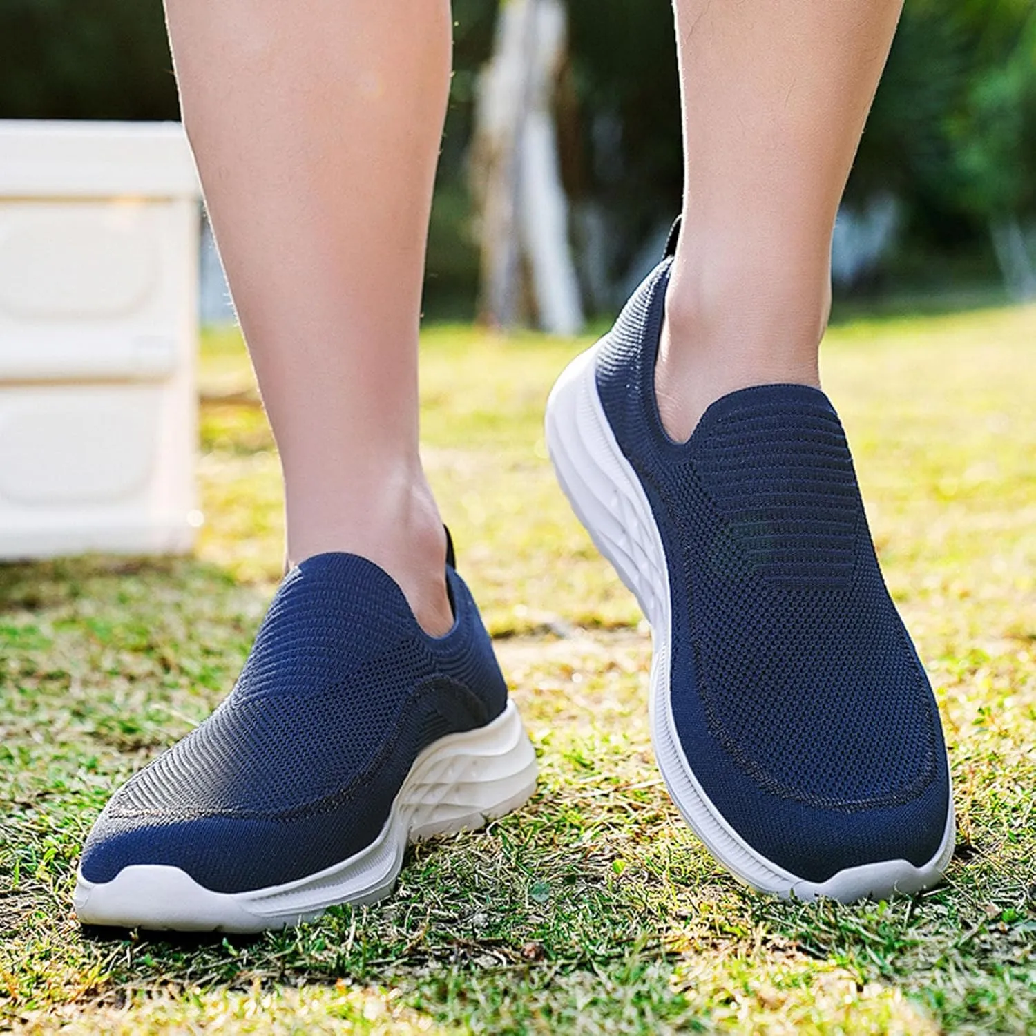 Arch Support Sports Shoes for Men Lightweight Cushion Sneaker Convenient Slip On Shoes Jogging Walking Sneaker