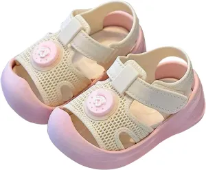 Baby Girls Boys Sandals Cute Animal Non-slip Flats Close Toe Water Shoes Infant Comfortable Summer Beach Sandals
