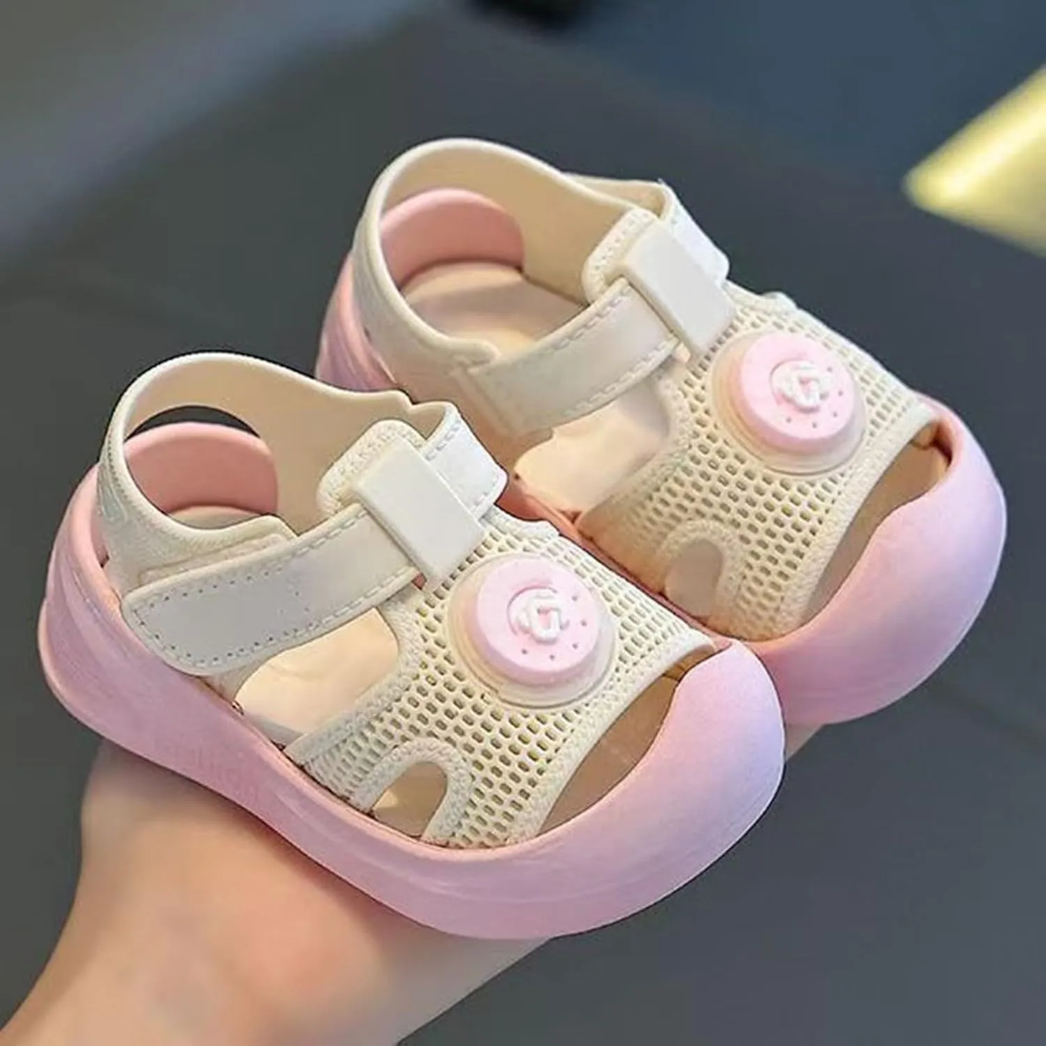 Baby Girls Boys Sandals Cute Animal Non-slip Flats Close Toe Water Shoes Infant Comfortable Summer Beach Sandals