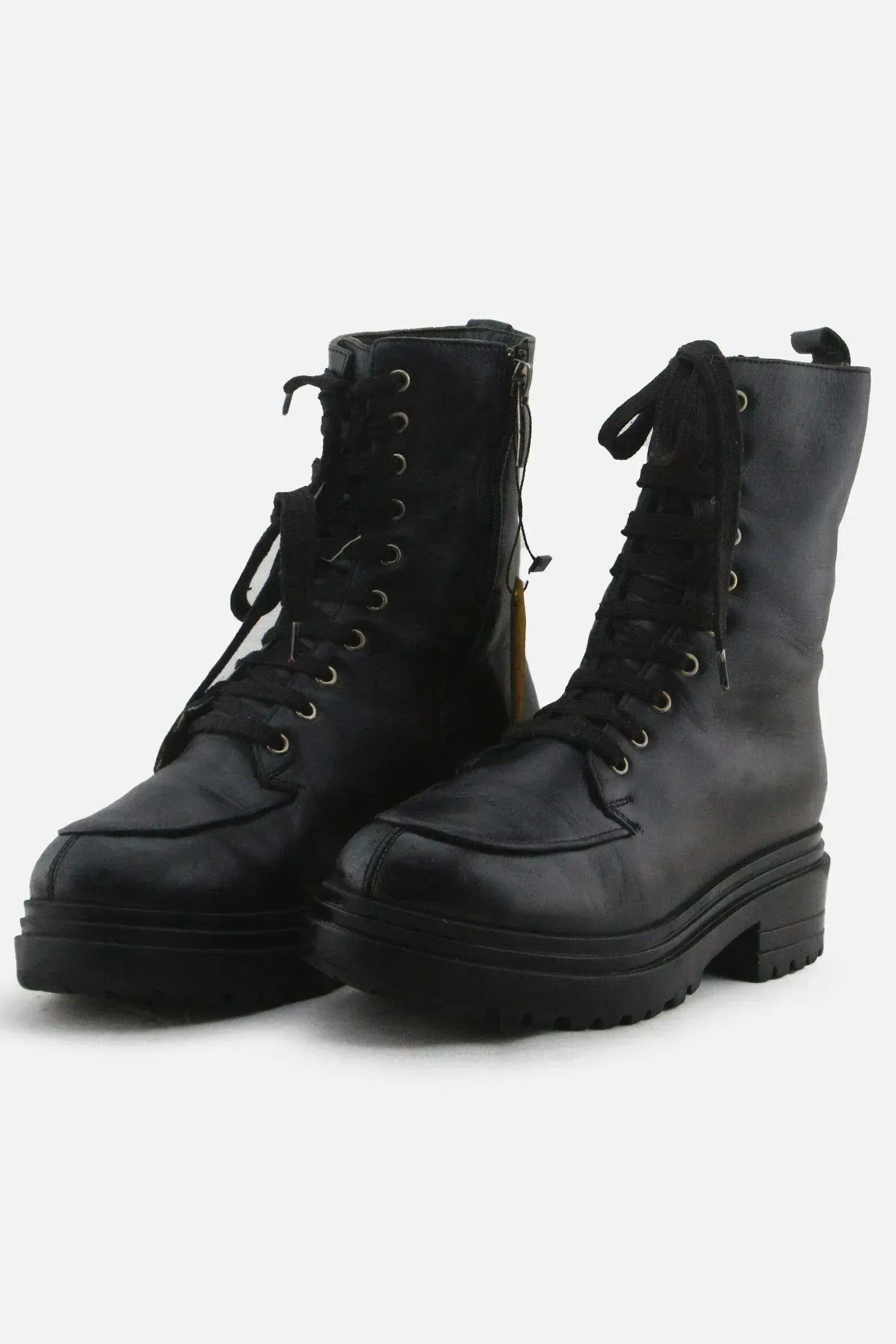 Badura Zipper Laces Combat Boots | 100% Authentic Leather