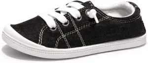 Boy and Girl Slip on Canvas Sneaker, Kids Low Top Casual Fashion Shoes, Comfy Lace up Walking Shoes