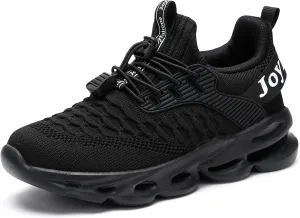 Boys Girls Tennis Shoes Kids Breathable Lightweight Sneakers Lace-Stud Athletic Running Shoes for Toddler Little Kid Big Kid