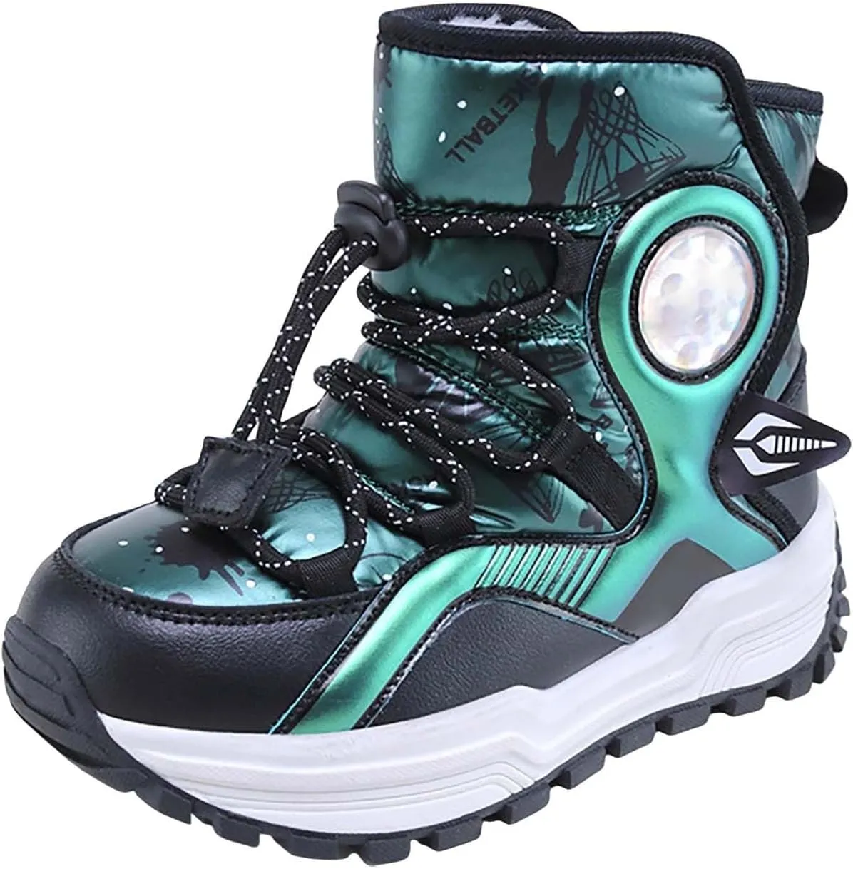 Boys Snow Boots Winter aterproof Slip esistant Thicken Bottom Cold Weather Warm Snow Shoes for Little/Big Kid