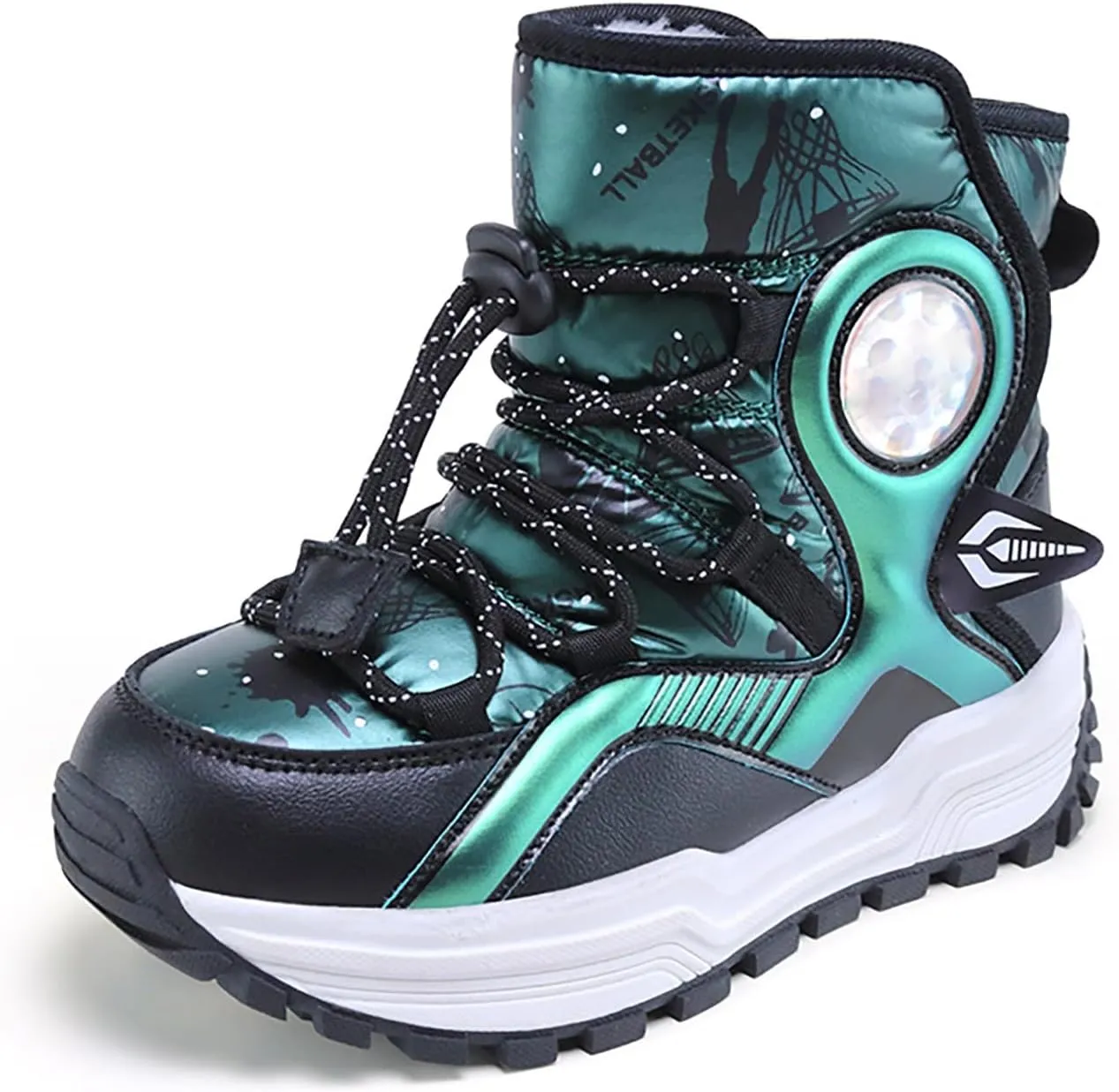 Boys Snow Boots Winter aterproof Slip esistant Thicken Bottom Cold Weather Warm Snow Shoes for Little/Big Kid