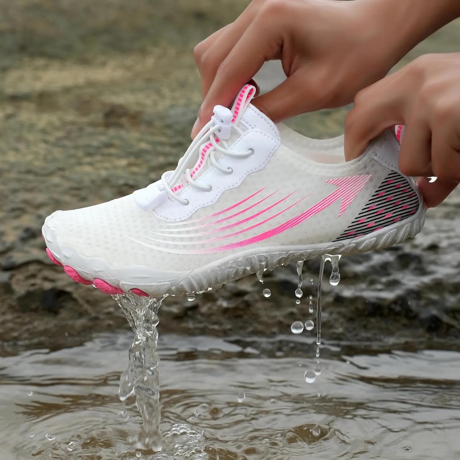 Canbebig Womens Barefoot Shoes Lightweight Hiking Shoes Waterproof Trail Running Shoe Healthy and Non-Slip Breathable Barefoot Shoe