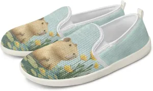 Capybara Outdoor Loafer Wedding Shoes Dress Flats Classic Leisure Walking Shoes for Women Ladies