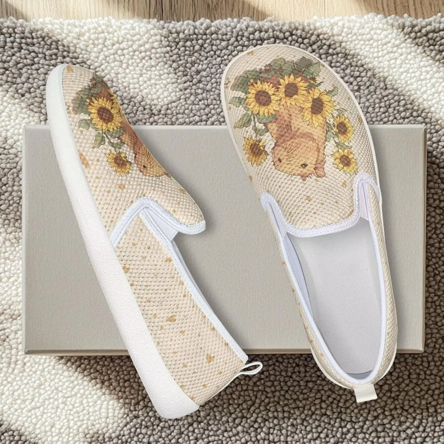 Capybara Outdoor Loafer Wedding Shoes Dress Flats Classic Leisure Walking Shoes for Women Ladies