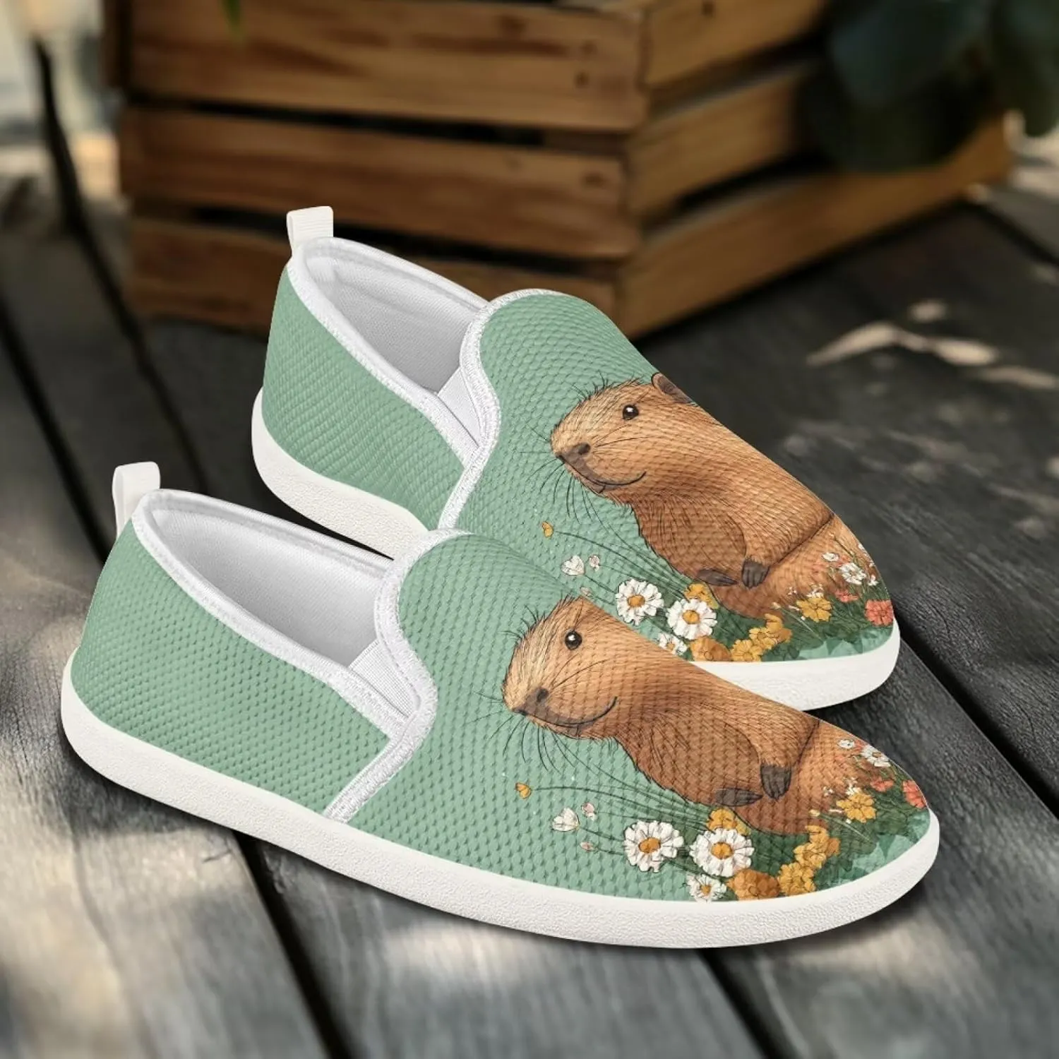 Capybara Outdoor Loafer Wedding Shoes Dress Flats Classic Leisure Walking Shoes for Women Ladies