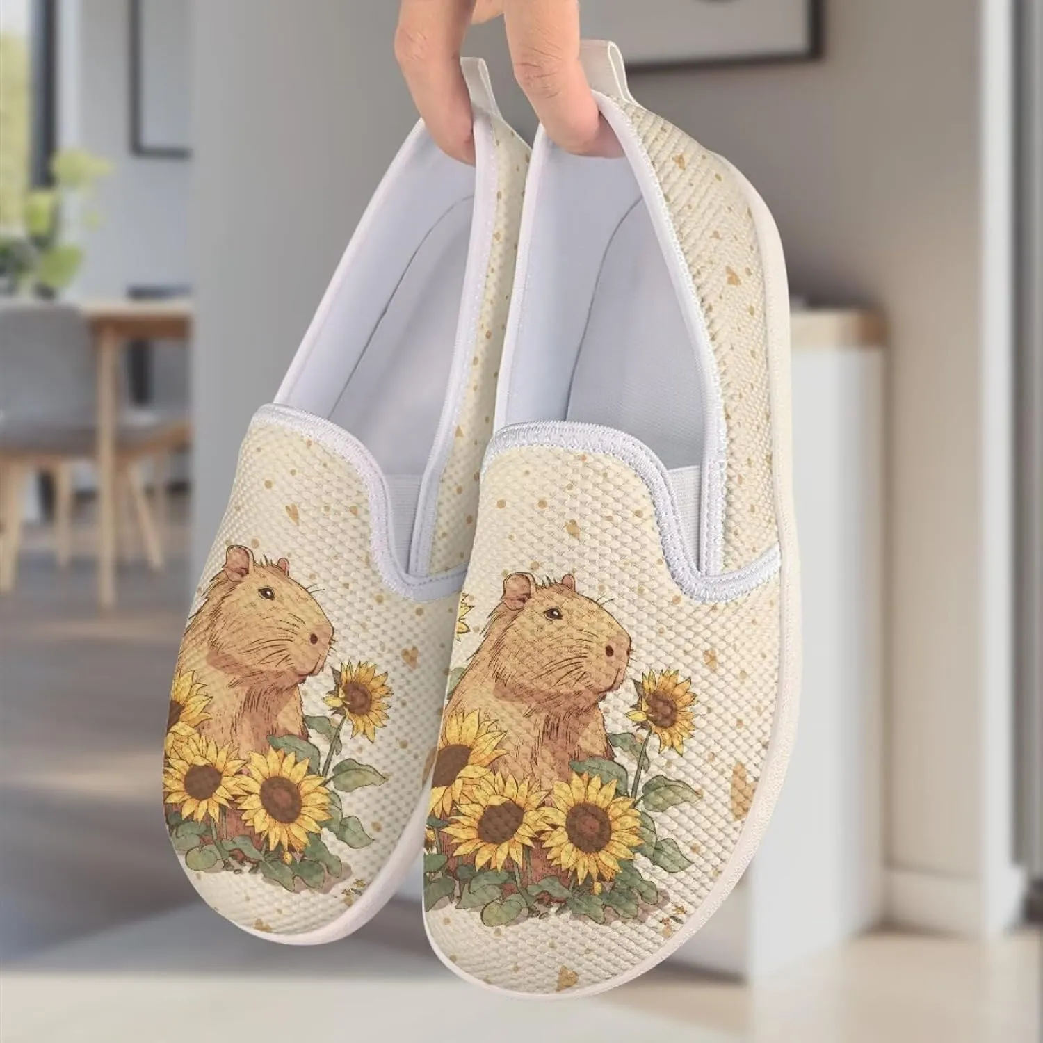 Capybara Outdoor Loafer Wedding Shoes Dress Flats Classic Leisure Walking Shoes for Women Ladies