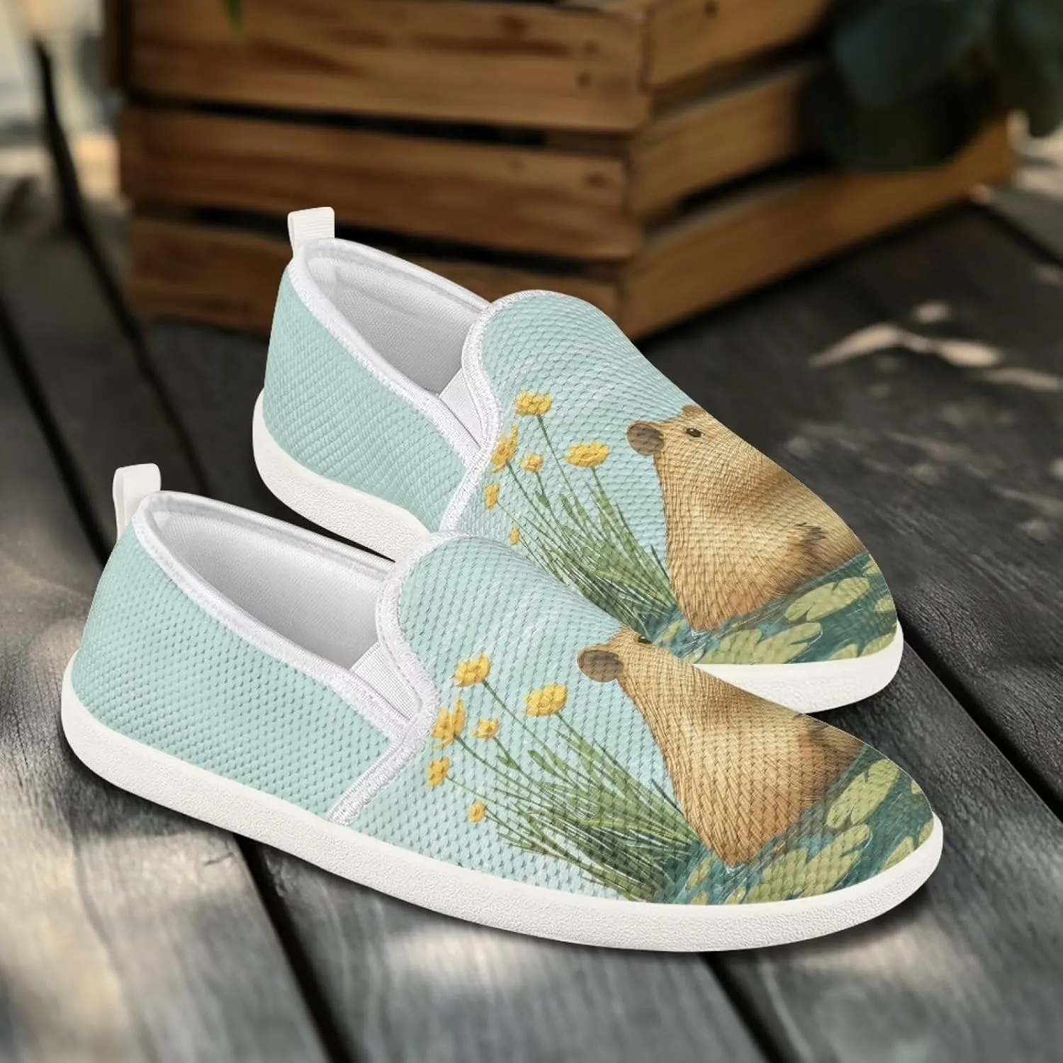 Capybara Outdoor Loafer Wedding Shoes Dress Flats Classic Leisure Walking Shoes for Women Ladies