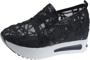 Cathalem Sneakers for Women Womens Slip On Sneakers Non Slip Walking Shoes Women Lightweight Comfort Workout Fashion Sneakes