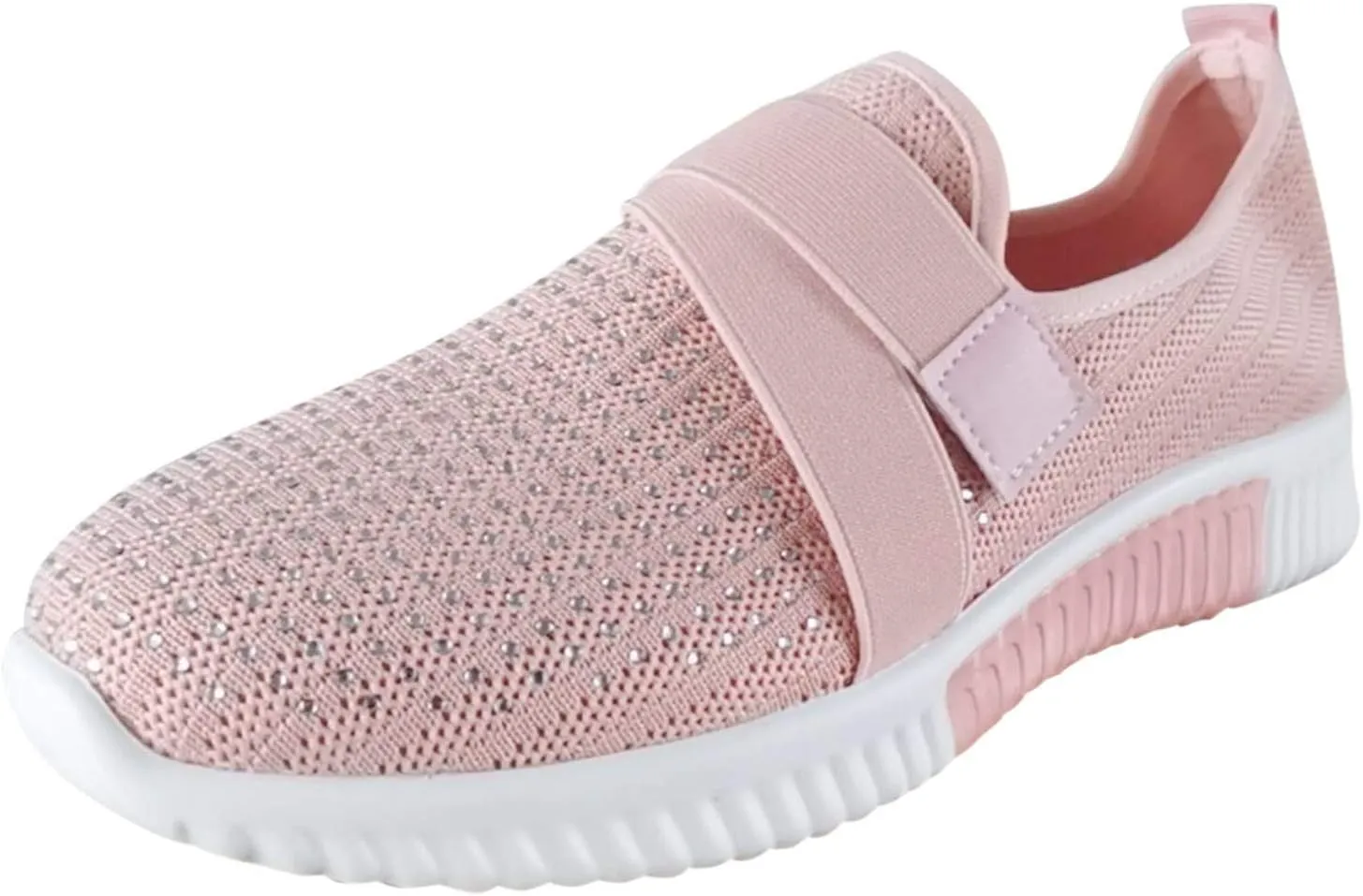 Cathalem Walking Shoes for Women Women's Walking Shoes Sock Sneakers Mesh Slip On Lady Modern Shoes Platform Loafers