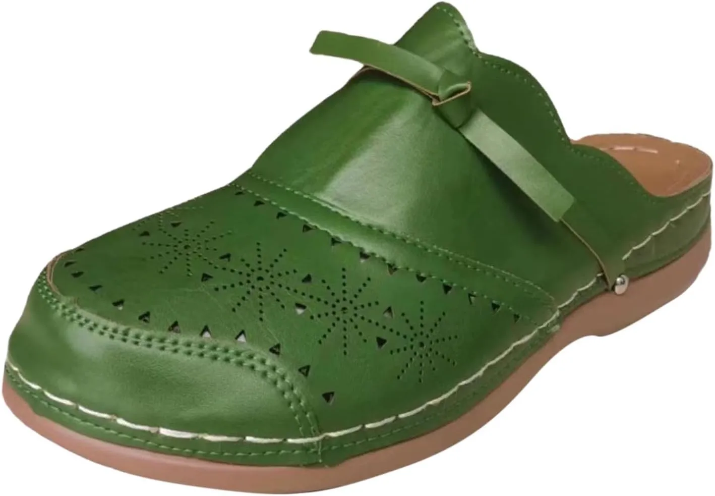 Clogs Wide Width Wedge Sandals Hollow Out Closed Toe Slip On Slippers Arch Support Women Toe Ring Sandals Crystal