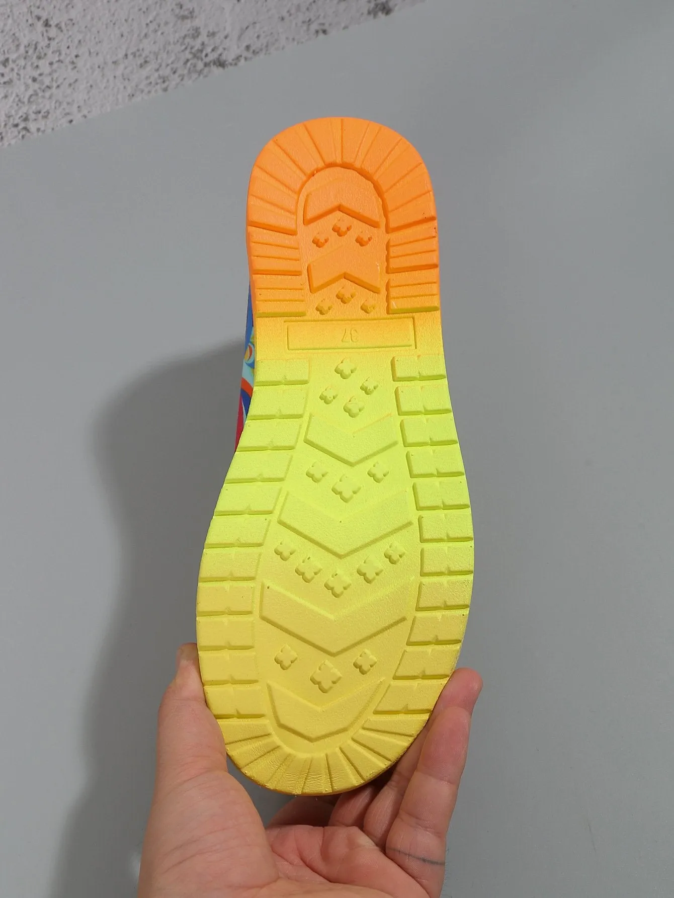 CS Gradient abstract print lace-up slip-on loafers