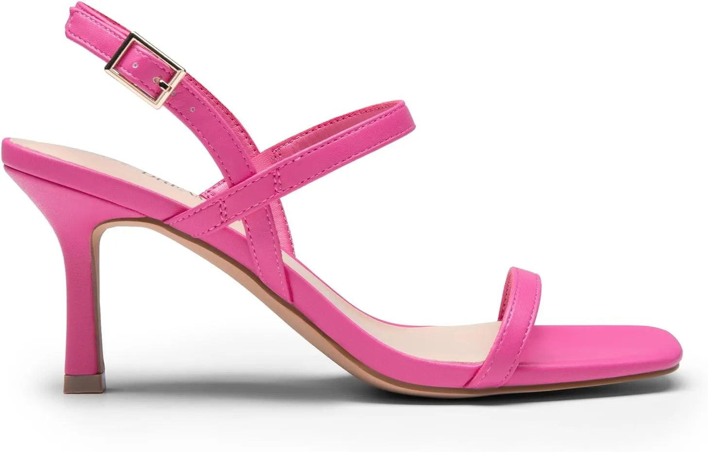 DREAM PAIRS Womens Slingback Heels Square Open Toe Strappy Sandals Ankle Strap High Heeled Dressy Shoes