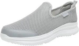Fashion Summer Men Breathable Mesh Shallow Mouth Slip On Lightweight Casual Shoes Tops Mens Sneaker (Beige, 10.5)