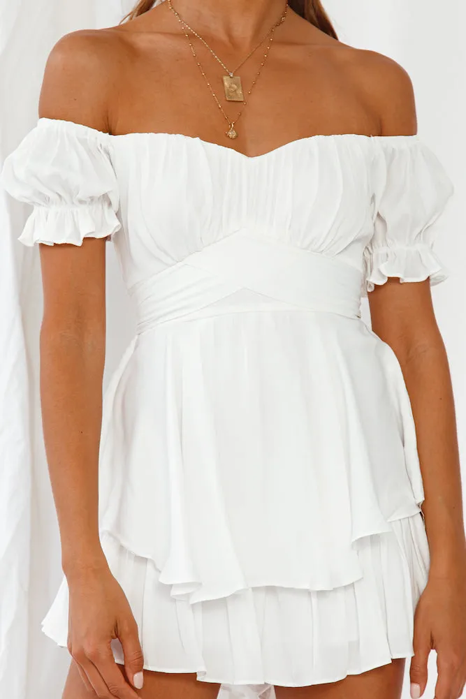 Flashing Lights Romper White