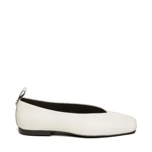 Fosse Ballerina Coconut Milk Leather Ballet Flat Shoes for Women