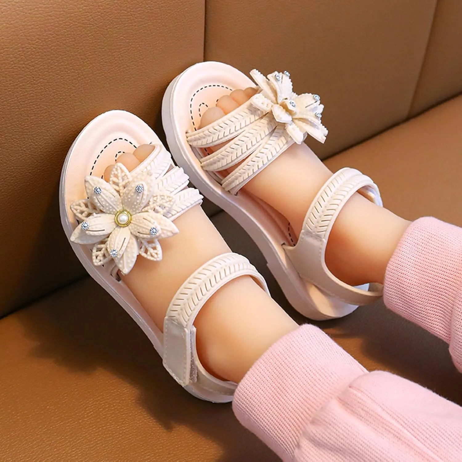 Girls Dress Sandals Children Shoes Girls Sandals Summer Soft Sole Non Slip Comfortable Fashion Shoes Bow Sandals
