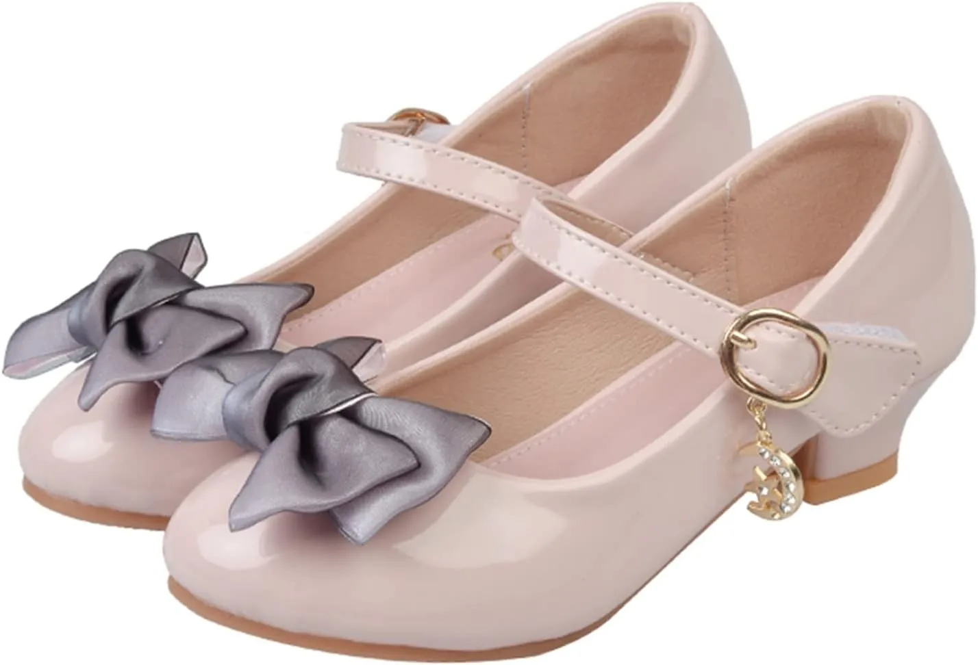 Girls Mary Jane Dress Shoes Pumps Low Heels Flower Party Wedding Shoes School Girl Shoes Kids Girls Shoes