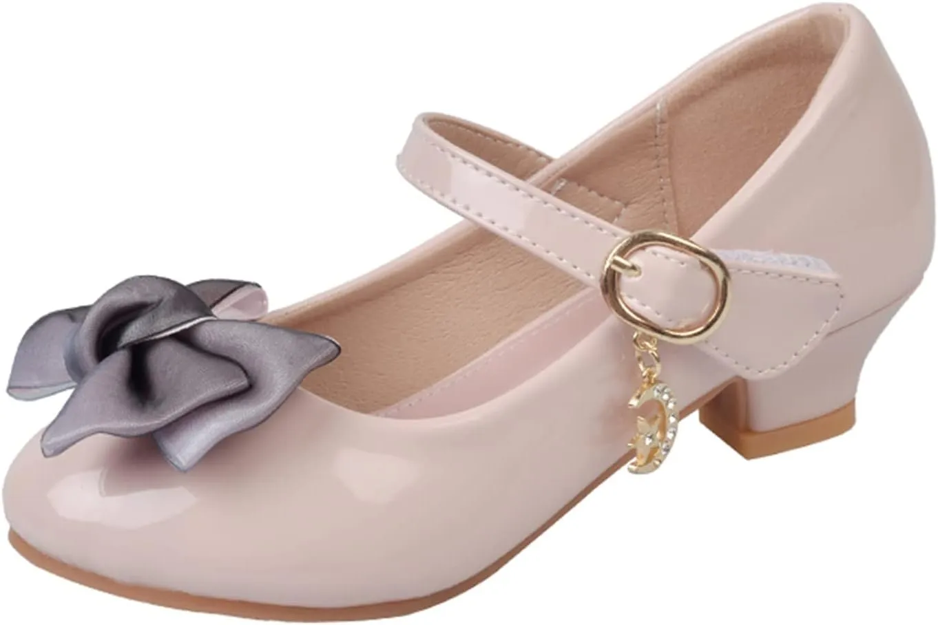 Girls Mary Jane Dress Shoes Pumps Low Heels Flower Party Wedding Shoes School Girl Shoes Kids Girls Shoes