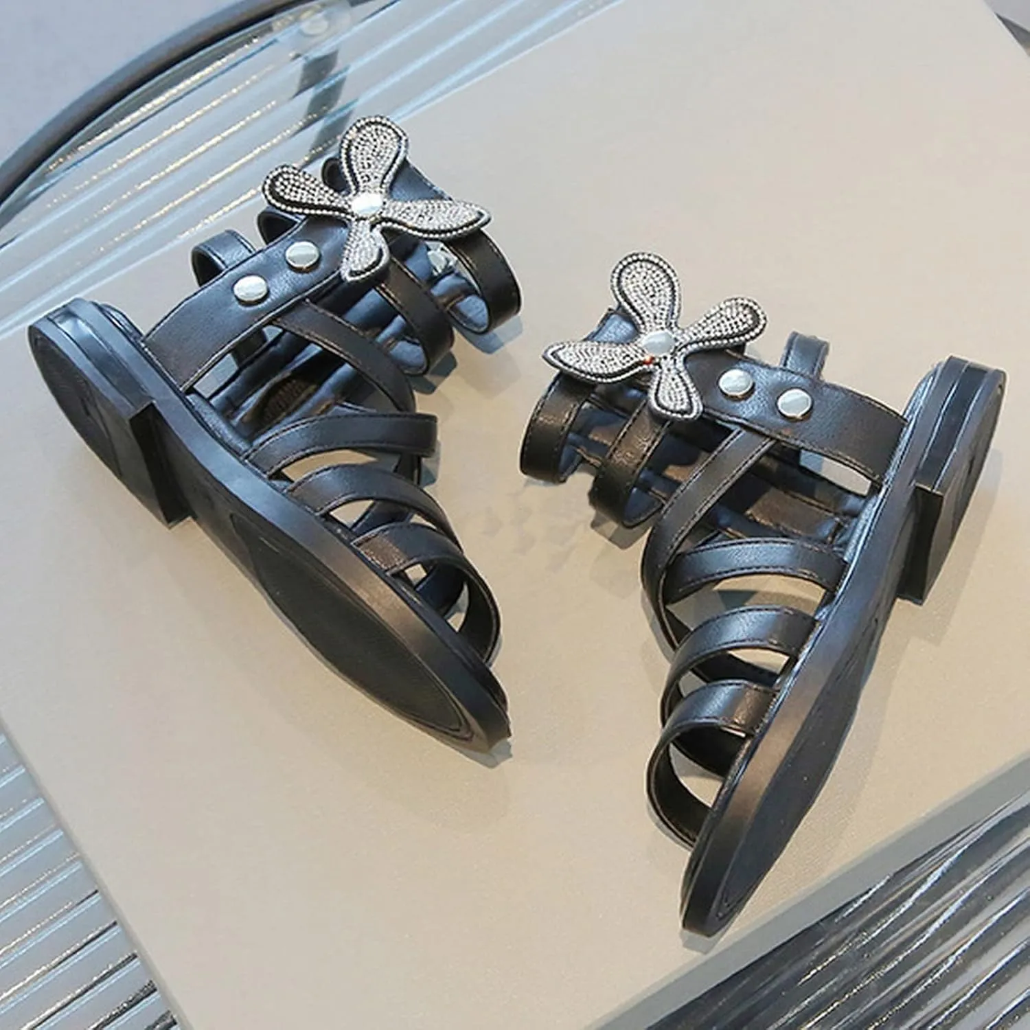 Girls Open Toe High Top Side Zipper Slippers 2025 Summer Non-Slip Comfortable Cute Fashion Outdoor Walking Footwear