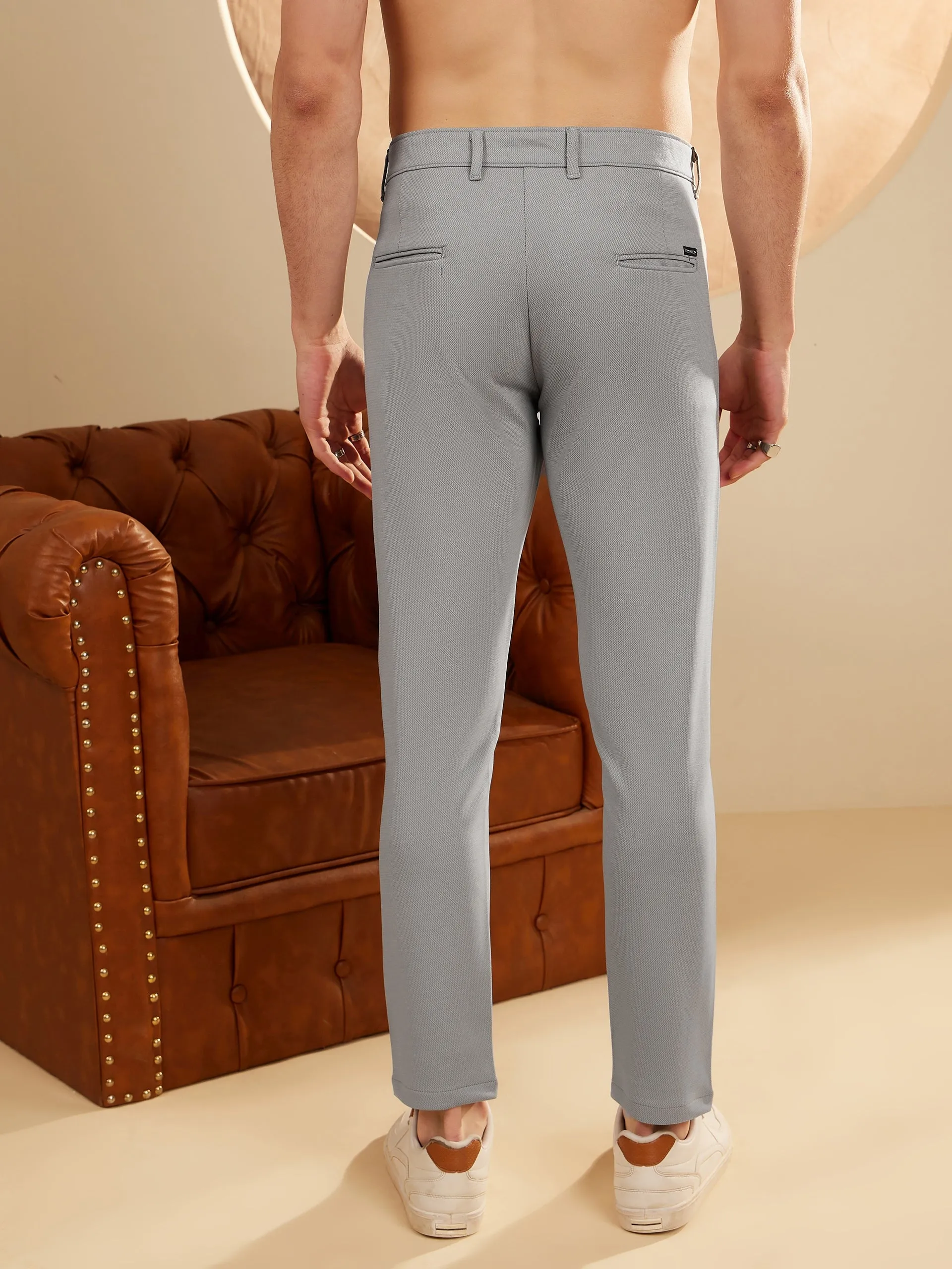Grey: Stretchable Chinos