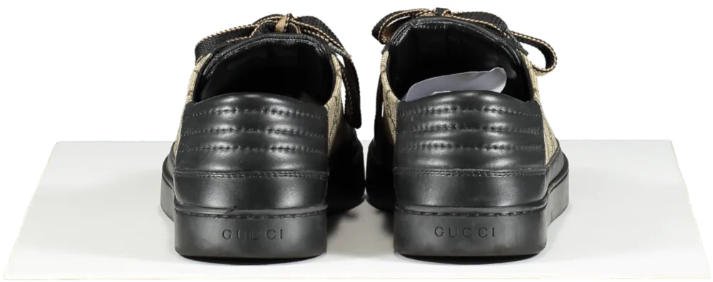 Gucci Black Beige/black Gg Supreme Canvas And Leather Sneakers UK 7 EU 41 