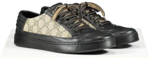 Gucci Black Beige/black Gg Supreme Canvas And Leather Sneakers UK 7 EU 41 