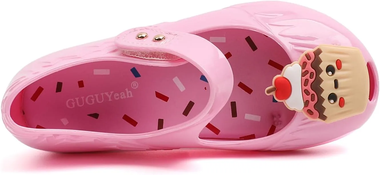 GUGUYeah Girls Dress Jelly Shoes Toddler Cosplay Jellies Sandals Princess Mary Jane Flats