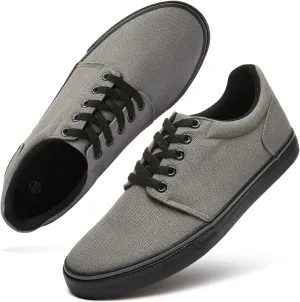 hash bubbie Mens Canvas Shoes Classic Men's Canvas Sneakers Low Top Tennis Shoes Lace up Comfortable Skate Casual Shoes