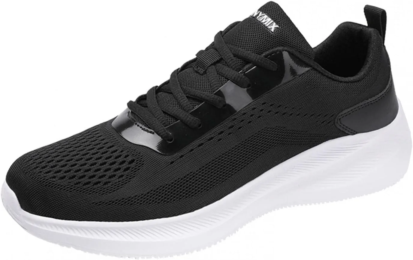 Hbeylia Men's Lace Up Sneakers Memory Foam Walking Hiking Trainning Shoes Lightweight Comfortable Mesh Anti Skid Running Athletic Rider Sport Shoes Fashion Sneakers For Boys Student