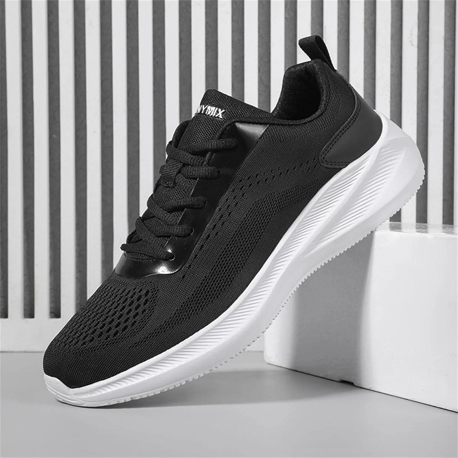 Hbeylia Men's Lace Up Sneakers Memory Foam Walking Hiking Trainning Shoes Lightweight Comfortable Mesh Anti Skid Running Athletic Rider Sport Shoes Fashion Sneakers For Boys Student