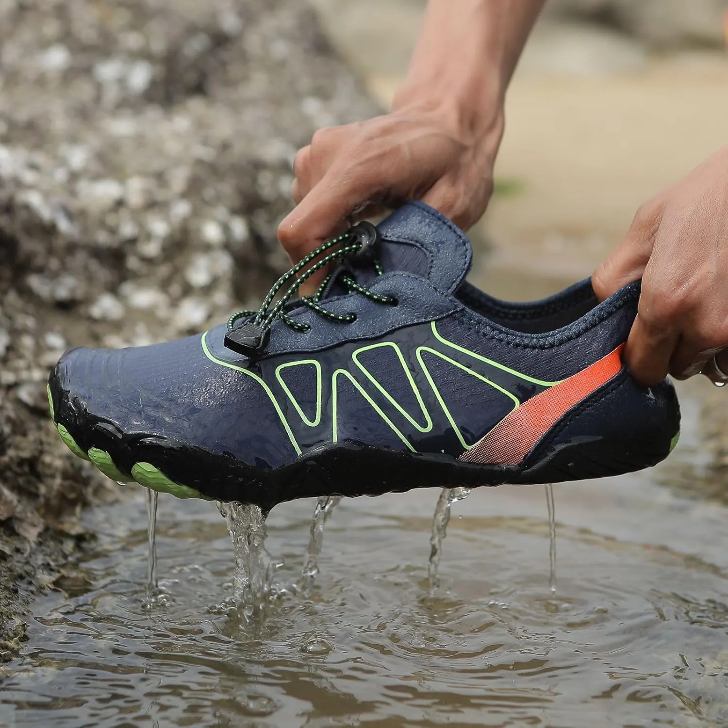 Hike Barefoot Shoes Women Wide Toe Box Healthy Hiking Water Shoes with Arch Support for Women Walking Wide Toe Box Non-Slip Outdoor Sports Zero Drop Shoe Walking Outdoor Breathable Footwear