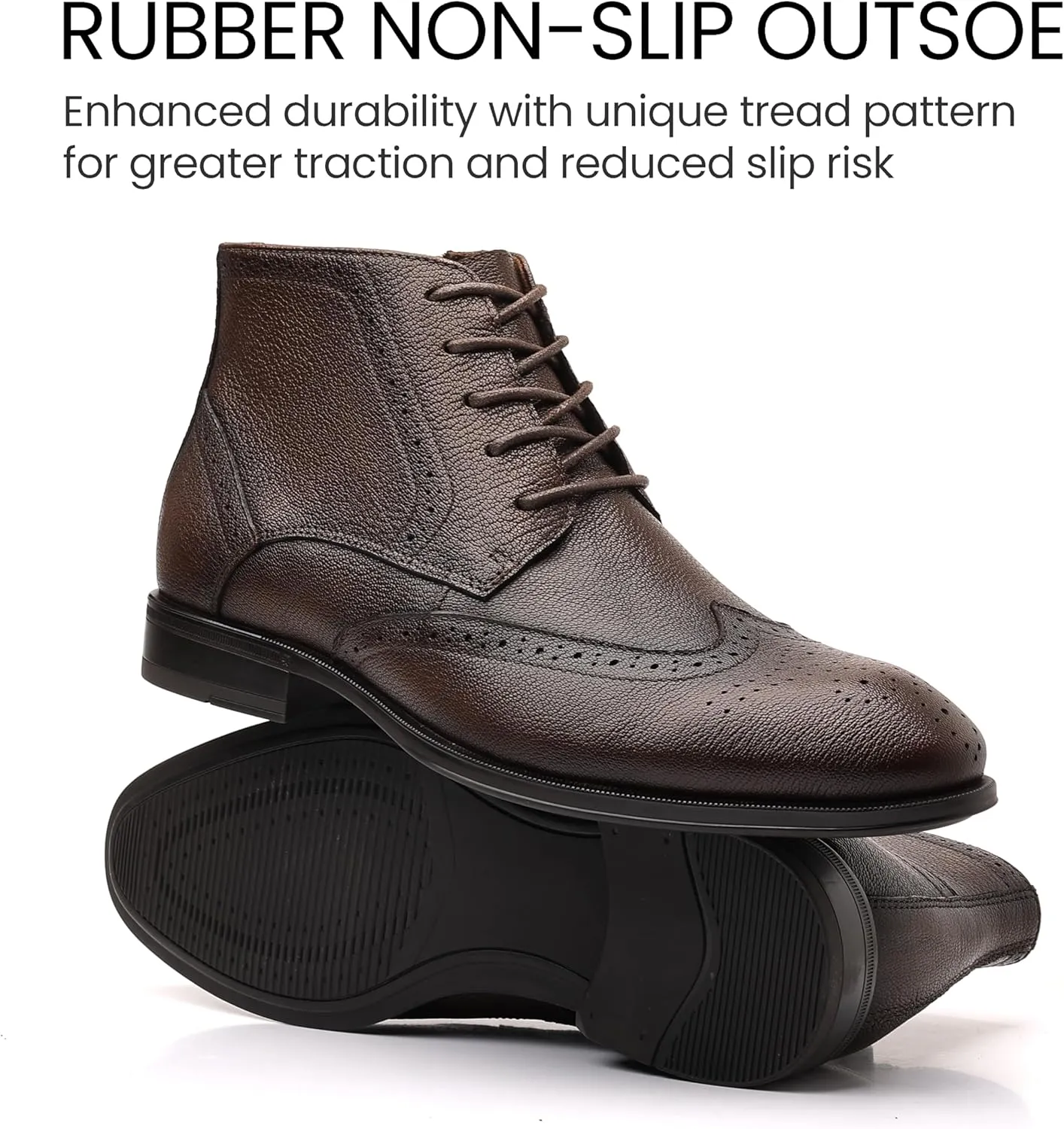 Holy dove Chelsea Boots Men  Genuine Leather,Chelsea Boots for Men with Side Zipper, Casual Slip-On Ankle Boots, Chukka & Oxford Style Dress Boots