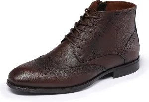 Holy dove Chelsea Boots Men  Genuine Leather,Chelsea Boots for Men with Side Zipper, Casual Slip-On Ankle Boots, Chukka & Oxford Style Dress Boots