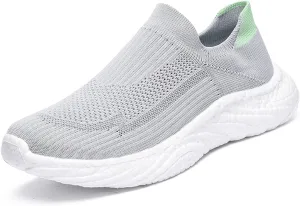 ihinzry Mens Womens Walking Shoes Casual Sock Sneakers Lightweight Breathable Knit Tennis Shoes Non Slip Work Shoes