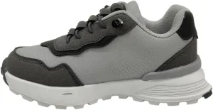 Kids Athletic Sneakers, Mesh and PU Upper, EVA Sole, Black and Gray