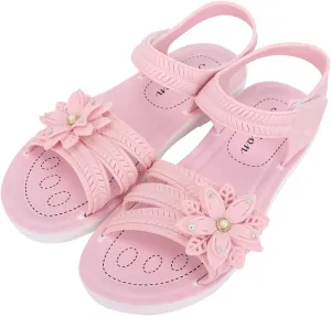 Kids Girls Soft Sole Flower Sandals Summer Open Toe Lightweight Comfortable Anti Slip Holiday Vacation Casual Shoes