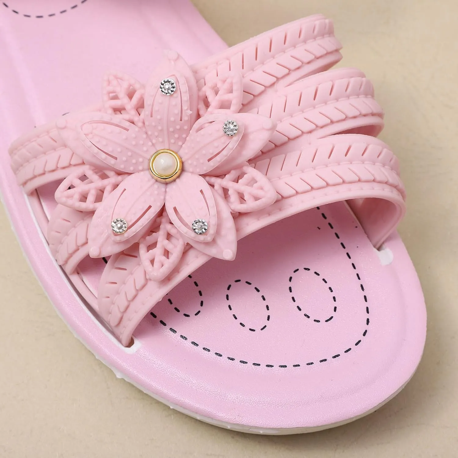 Kids Girls Soft Sole Flower Sandals Summer Open Toe Lightweight Comfortable Anti Slip Holiday Vacation Casual Shoes