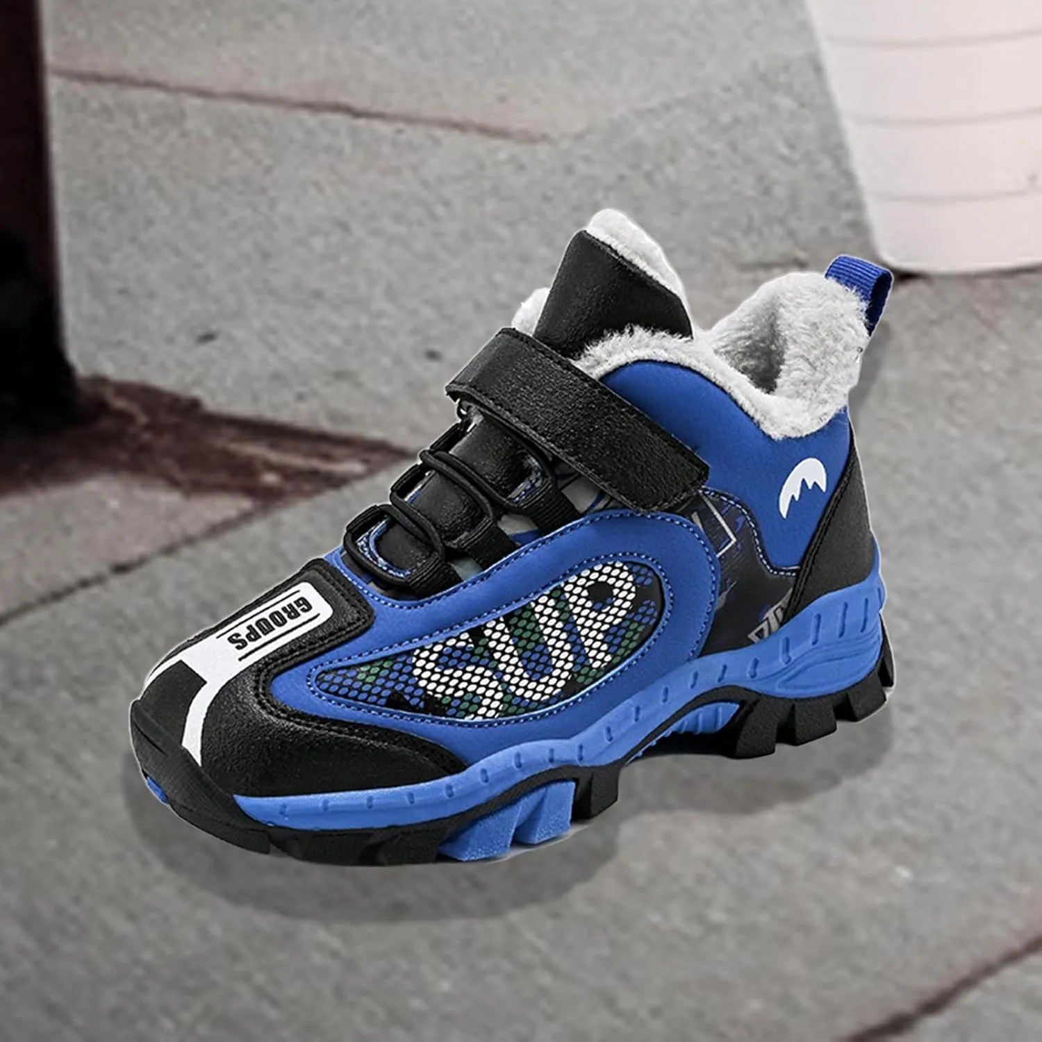 Kids Warm Fr Lined Ankle Snow Boots for Girls Boys Comfy Winter Shoes Lightweight Running Athletic Shoes School